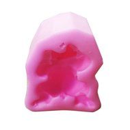 Click Down Bear Head Shape Fondant Cake Silicone Mold Pink Mini N22