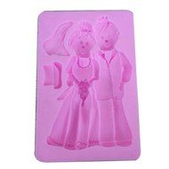 Click Down Bear Head Shape Fondant Cake Silicone Mold Pink Mini N26