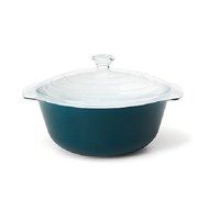 9.65&quot; L x 8.11&quot; W x 5.51&quot; H Ceramic/Glass 2.11 qt. Covered Casserole Dish in Blue