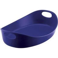 Rachael Ray 4.5-Quart Stoneware Oval Baker, Actual Color: Blue