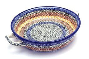 Polish Pottery Baker - Round with Handles - Large - Autumn