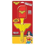 DC Comics Character Cookie Cutter and Spatula - Choose from Batman, Superman, or Wonder Woman Combo Pack (Wonder...