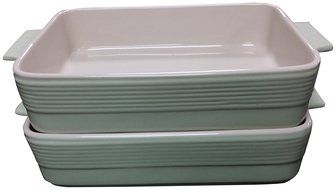 Omniware 1172550 Rectangle Bakers, Set of 2, Patel Green