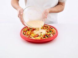 Lekue Baking Silicone Quiche Mold, 11&quot;, Red N4