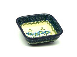 Polish Pottery Dish - Food Prep - Blue Spring Daisy