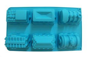Bella P 6 Cavities Train Silicone Baking Cake Molds(Blue)