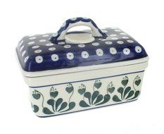 Polish Pottery Alyce Butter Tub