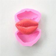 Longzang Lips Art Deco Silicone Mold Sugar Craft DIY Gumpaste Cake Decorating Clay Pink