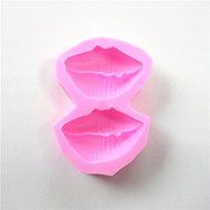 Longzang Lips Art Deco Silicone Mold Sugar Craft DIY Gumpaste Cake Decorating Clay Pink N2