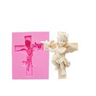 Wocuz WZ1269 Silicone Mold 3D Angel Shape Fondant Chocolate Mold for Decorating Party Cake Top or Side