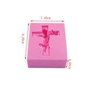 Wocuz WZ1269 Silicone Mold 3D Angel Shape Fondant Chocolate Mold for Decorating Party Cake Top or Side N4