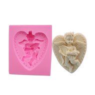 Wocuz WZ1269 Silicone Mold 3D Angel Shape Fondant Chocolate Mold for Decorating Party Cake Top or Side N5