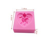 Wocuz WZ1269 Silicone Mold 3D Angel Shape Fondant Chocolate Mold for Decorating Party Cake Top or Side N6