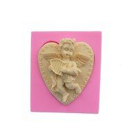 Wocuz WZ1269 Silicone Mold 3D Angel Shape Fondant Chocolate Mold for Decorating Party Cake Top or Side N7