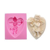 Wocuz WZ1269 Silicone Mold 3D Angel Shape Fondant Chocolate Mold for Decorating Party Cake Top or Side N10