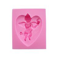 Wocuz WZ1269 Silicone Mold 3D Angel Shape Fondant Chocolate Mold for Decorating Party Cake Top or Side N12
