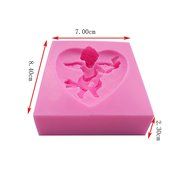 Wocuz WZ1269 Silicone Mold 3D Angel Shape Fondant Chocolate Mold for Decorating Party Cake Top or Side N14