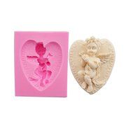 Wocuz WZ1269 Silicone Mold 3D Angel Shape Fondant Chocolate Mold for Decorating Party Cake Top or Side N16