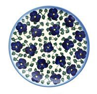 Polish Pottery Violets Dessert Plate