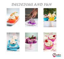 Silicone Baking Cups Baking Set of 12 in 6 Colors and a Heart Shaped Cookie Cutter N5