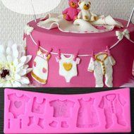 3D Silicone Baby Shower Fondant Decorating Chocolate Baking Mold Tool Cake Mould