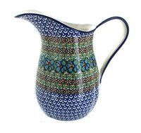 Polish Pottery Mardi Gras Pitcher