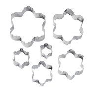 Wilton 417-2586 6-Piece Nesting Fondant Double Sided Cut Out Cutters, Blossom N3