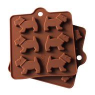JLHua 6-cavity Cute Dog Candy Molds Chocolate Molds, Ice Cube Molds, Silicone Baking Molds, PREMIUM Silicone Molds