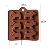 JLHua 6-cavity Cute Dog Candy Molds Chocolate Molds, Ice Cube Molds, Silicone Baking Molds, PREMIUM Silicone Molds N2