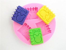 Wocuz W0421 3 Mini Notebook Candy Making Silicone Mold Cake Decoration Mould Fondant Chocolate Small Pastry Tool