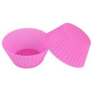 12pcs/pack 2.8inch Soft Silicone Cupcake Cup Mold Multicolor N6