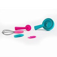 Holstein Housewares HB-07014EM 12-Piece Baker Set - Teal/Magenta N3