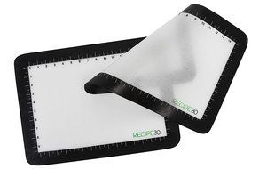 2 X Trusted Brand, Non-Stick Premium, Quarter Sheet Silicone Baking Mats &ndash; Modern Black and White 2 Pack, convenient...