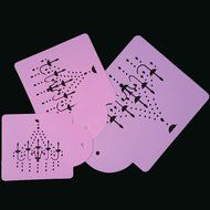 BleuMoo Plastic Cake Spray Flowers Mould Coffee Print Mould Decoration Tool N6