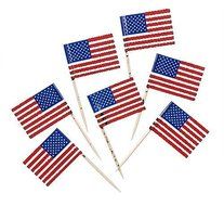 Darice Cute for Cupcakes American Flag Toothpicks, Multicolored, 200-Pack