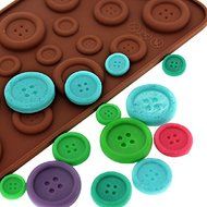 3D Button Fondant Cake Bread Decorating Sugarcraft Silicone Pop Mold Mould DIY Tools