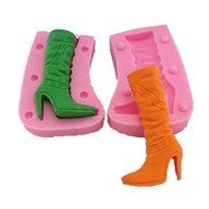 Longzang Small Boot Silicone Mold Sugar Craft DIY Gumpaste Cake Decorating Clay
