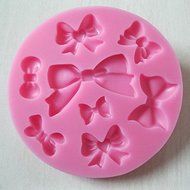 Silicone Bowknot Shapes Mold Soap Fondant Cake Decoration N4