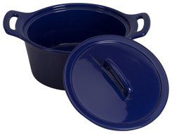 Omniware 1170337 Casserole with Lid Round, 6.75" Diameter, Cobalt
