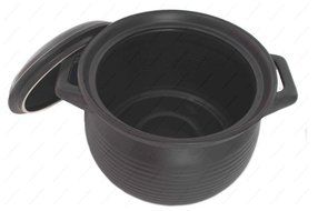 M.V. Trading K85 Stoneware Chinese Cooking Pot, Black, 4-Quart N4