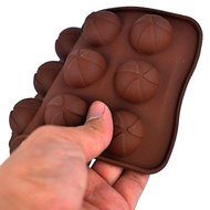 QINF 15 Hole Silicone Mold Chocolate Mousse Cake Baking Oven With A Silicone Mold (Round Chocolate) N2