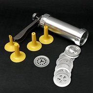 "Stainless Steel Non-Stick Cookie Press Set Include 22 Shapes &amp; 4 Decorating Tips" shopping N4