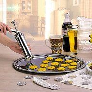"Stainless Steel Non-Stick Cookie Press Set Include 22 Shapes &amp; 4 Decorating Tips" shopping N9