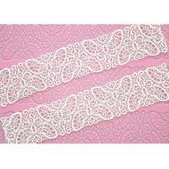 FOUR-C Baking Supplies Silicone Lace Mould Cake Mat for Cake Decorating Color Pink