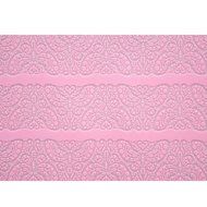 FOUR-C Baking Supplies Silicone Lace Mould Cake Mat for Cake Decorating Color Pink N2