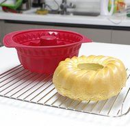 Webake 3-Pack Silicone Baking Essential Mold Set, Non-stick Bakeware Set, Large 9-inch Bundt Cake Pan, Loaf Pan... N3