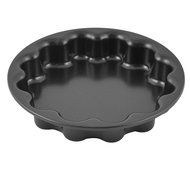 uxcell Metal Flower Shape Kitchen Bakery Non-stick Surface Pie Dish Cake Mold Pan Baker Black