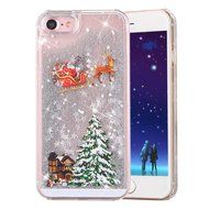 iPhone 7 Case, PHEZEN Christmas Tree Santa Claus Design Cool Quicksand Moving Stars Bling Glitter Floating Dynamic...