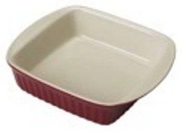 Good Cook 2 Quart Square Ceramic Dish, Red