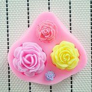 4 Different Sizes Roses Fondant Cake Decorating Mold N5